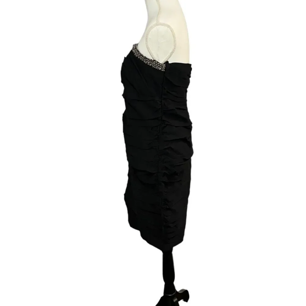 Torrid size 14 NWT little black cocktail dress with beadwork - Picture 3 of 14